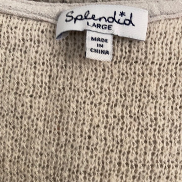 SPLENDID HIGH LOW V-NECK SWEATER SIZE L - Picture 3 of 7